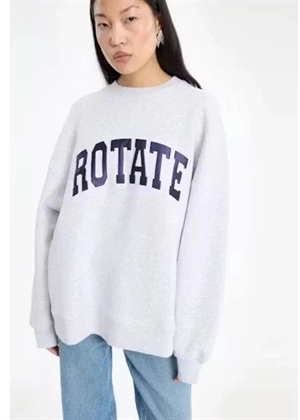 Iris crewneck classic sweatshirt Light Grey Melange ROTATE